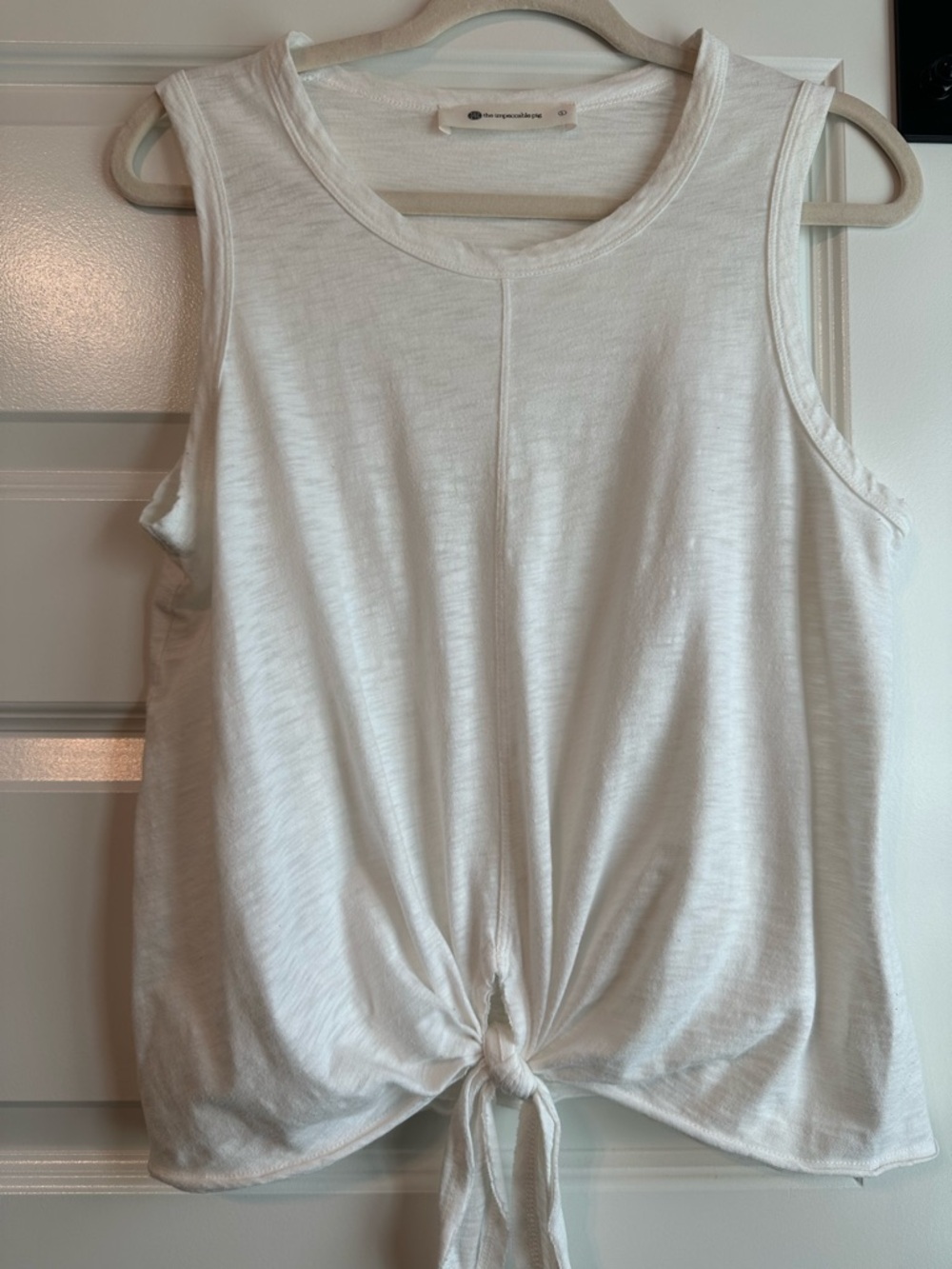 The Impeccable Pig White Tie-Front Tank - Picture 11 of 15